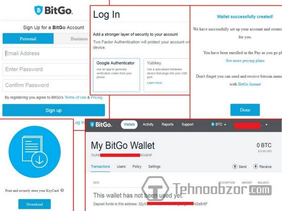 Створення онлайнового біткоіни-гаманця на BitGo