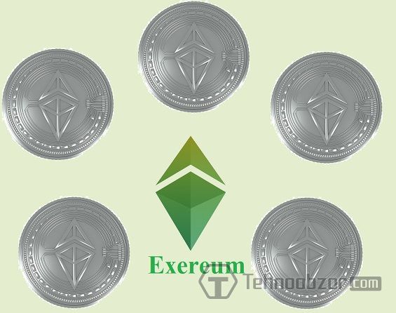 Монети та логотип Exereum
