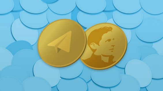 Монети із зображенням криптовалюта Gram і профілю Павла Дурова