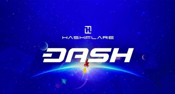 Напис Dash і значок сайту HashFlare