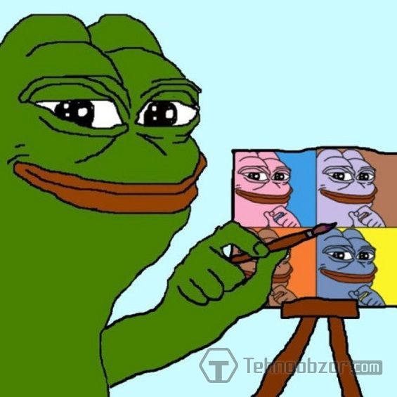 Жабеня Pepe малює картину