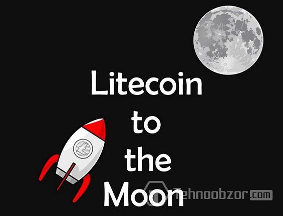 Ракета з емблемою Лайткоіна летить на Місяць