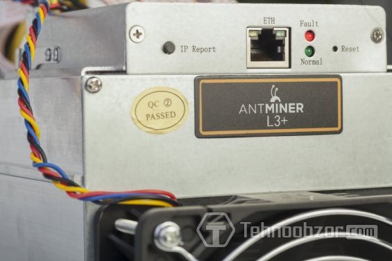 Роз'єм для інтернет-кабелю на Асіка Antminer L3 +