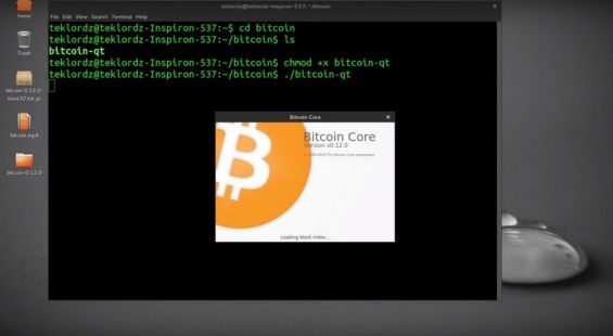 Запуск установки гаманця Bitcoin Core на Linux