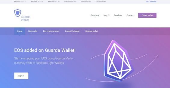 Сайт гаманця Guarda Wallet