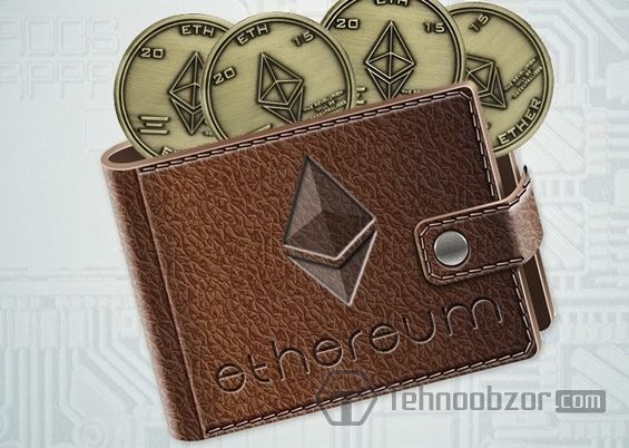 Гаманець з монетами криптовалюта Ethereum