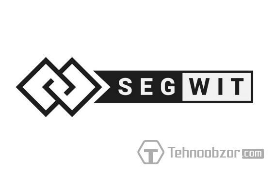 Емблема технології SegWit на білому тлі
