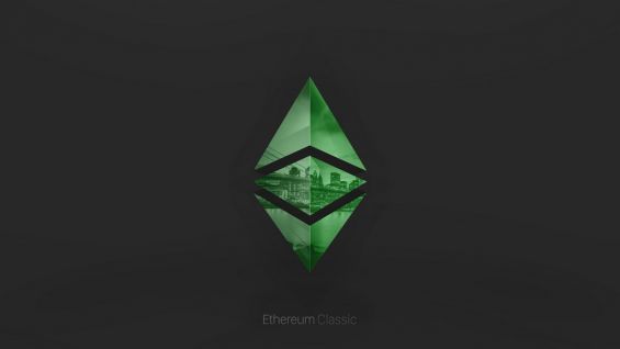 Зелений значок криптовалюта Ethereum Classic