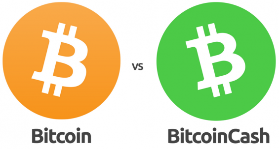 Значок Bitcoin навпаки емблеми Bitcoin Cash