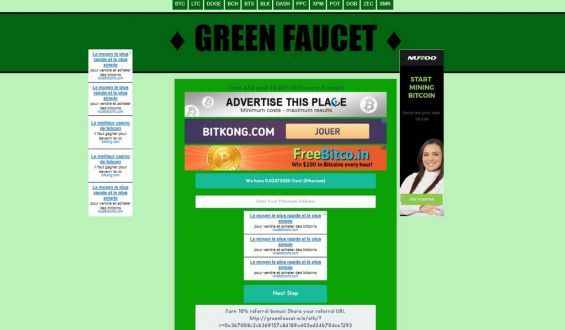 Головна сторінка крана Greenfaucet.win